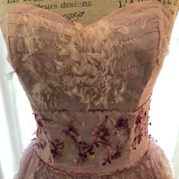 VINTAGE light pink/ purple prom dress! - Picture 2 of 7